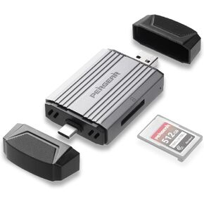 PERGEAR Professional CFexpress Type A USB 3.2 Gen 2 Card Reader, USB-C&USB-A 2-in-1 Type A CFexpress Adapter, High-Speed USB 10Gbps Transfer Speeds for Windows/Mac/Linux/Android