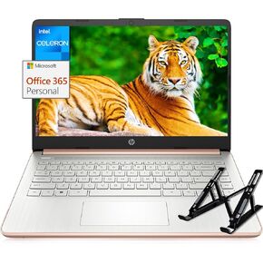 hp Stream 14 inch Laptop for Student and Business, Intel Quad-Core Processor, 16GB RAM, 192GB Storage (64GB eMMC + 128GB Card), 1-Year Office 365, Webcam, Long Battery Life, Windows 11 Home