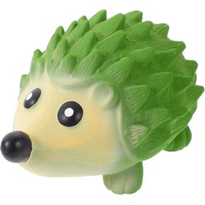 POPETPOP Squeaky Dog Toy Hedgehog - Interactive Latex Squeak Dog Bite Toy, Spiky Soft Rubber Puppy Teeth Clean Toy for Small Medium Dogs
