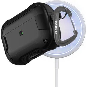 Compatible for AirPods Pro 2 Case with Mag-Safe, Wireless Charging, Powerful Drop Protection, TPU, Tough Magnetic Cover for AirPods Pro 1st/2nd Generation (2022/2019)- Black