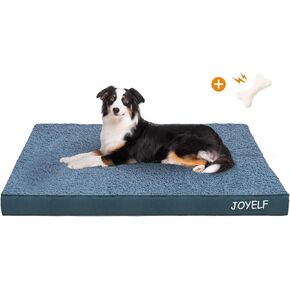 JOYELF Medium Dog Crate Bed Mats Orthopedic Dog Bed,Egg Crate Foam Dog Mat Waterproof Dog Pad with Washable Removable Cover, a Squeaker Toy as Gift