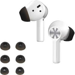 أطراف أذن بديلة kwmobile 6X متوافقة مع Oneplus Buds Z2 - أطراف سيليكون لسماعات الأذن - أسود