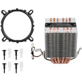 CPU Heatsink, U-Shaped Heat Pipe CPU Cooler 6 Heatpipes LED Fan CPU Cooler 48CFM Air Volume for LGA 1156/1155/1150/775