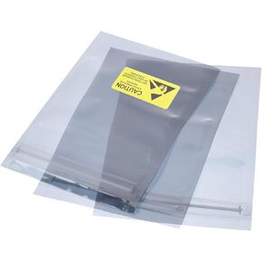 MECCANIXITY Anti Static Bags Shielding Bag 50pcs 4x5inch(10x13cm) Resealable with Labels for Hard Drive HDD SSD PCB Board