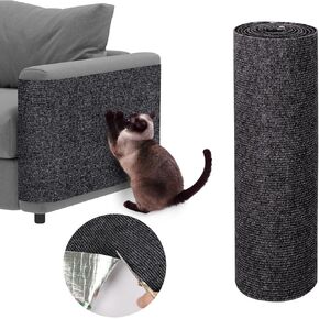 Cat Scratch Mat,78.7"x15.8"Self-Adhesive Cat Carpet Replacement for Cat Tree and Scratch Post Protector,Trimmable DIY Couch Protector from Cat Claws Scratching
