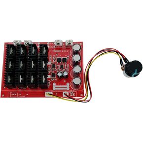 DEVMO Motor Controller,PWM DC Motor Speed Controller 10-50V 60A High Power HHO RC Driver PWM Controller Module 12V 24V 48V 3000W Extension Cord with Switch