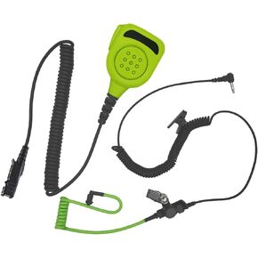 Waterproof Shoulder Mic with 3.5mm Listen Earpiece Walkie Talkie Lapel Microphone Hands Free Speaker Mike for Motorola Radio xpr3300 xpr3300e xpr3500 xpr3500e(Green)