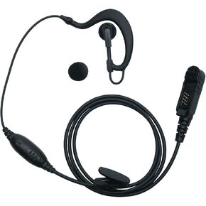 G Shape Earpiece Headset with PTT Mic for Motorola XPR3500 XPR3000 XPR3300 XPR3300e XPR3500e 2 Way Radio Walkie Talkie