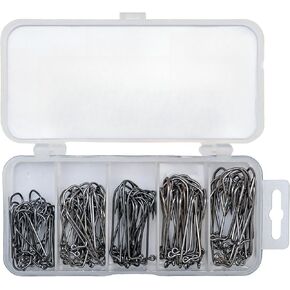 Barbarian Jig Hooks Set,90 Degree Aberdeen Jig Hooks Kit,90 Degree Fishing Jig Hook,Saltwater Fishing Hooks (120Pcs)