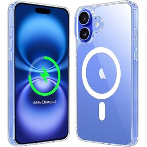 Magnetic Case for iPhone 16 Pro Max Case 6.9-Inch, Compatible with MagSafe Wireless Charging, Transparent Anti-Scratch Back Shockproof Slim Thin Phone Case Cover