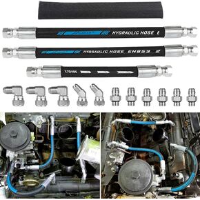 High Pressure Oil Pump HPOP Hoses Lines Kit and Crossover Line & Master Service Kit with O-Ring Seal Kit and Base Gasket Fit for Ford 1999-2003 7.3L compatible with Powerstroke