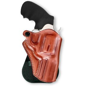Premium Leather OWB Paddle Holster Open Top Fits Colt King Cobra 357 Mag 6-Shot 3" Barrel, Right Hand Draw, Brown Color #1631#