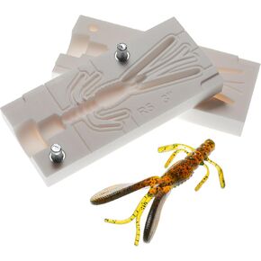Authentic Handmade Escape Chibi Twin Bait Form 3 inches Soft Plastic DIY Making, Small, White