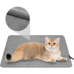 FluffyDream Pet Heating Pad for Dogs and Cats Indoor Warming Mat Electric Heating Pad with Chew Resistant Steel-Wrapped Cord and Soft Cover