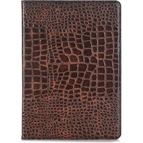 Compatible with iPad 9th 8th 7th Gen 10.2 inch Case for Women, iPad Air-3/iPad Pro-2 10.5 inch Case, DMaos Crocodile Synthetic Leather Stand Folio Smart Cover, Auto Sleep/Wake - Black