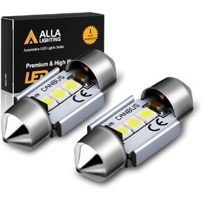 Alla Lighting DE3022 DE3175 LED Bulb 31mm CAN-BUS Festoon DE3021 3175 6428, 6000K Xenon White 3030 SMD Interior Dome, Map, Trunk, Step Courtesy Lights for Cars, Trucks