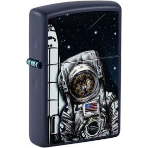 Zippo Space Kitten Navy Matte Pocket Lighter