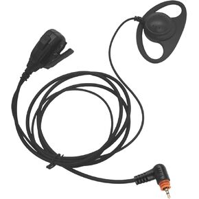 Two Way Radio Earpiece Headset Headphone Earphone with Ptt Mic for Motorola Walkie Talkie sl1m sl1k sl 300 500 7550 7580 4010 8550 8050 3500e TLK 100(D Shape Shaped Loop Ring)