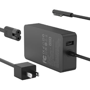 65W Surface Pro Laptop Charger for Microsoft Surface Pro 9, 8, 7+, 7, 6, 5, 4, 3, X, Windows Surface Laptop 5, 4, 3, 2, 1 Studio, Surface Go Tablet, Surface Book 3, 2, 1, Support 44W, 36W, LED, 10FT