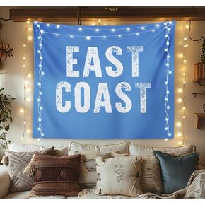 OXW Coastal Granddaughter Room Decor Tapestry Wall Hanging, Coastal Cowgirl Ocean Blue Wall Art Decor, Trendy Aesthetic Funky Wall Blanket Decor for Teen Girl Bedroom College Dorm, 50x60 Inch