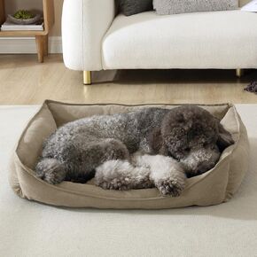 Arlee Crescent Orthopedic Memory Foam Dog Bed - Premium, Durable and Washable Fabric with Waterproof Lining and Nonskid Bottom, Dog Couch for Ultimate Comfort & Style - Large, Safari