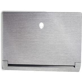 MightySkins Glossy Glitter Skin Compatible with Alienware M15 R7 (2022) Full Wrap Kit - Brushed Aluminium | Protective, Durable High-Gloss Glitter Finish | Easy to Apply | Made in The USA