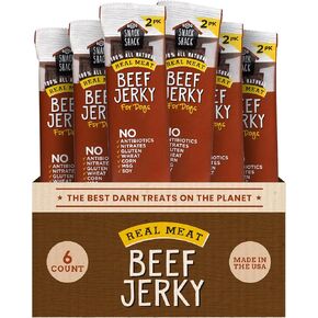 Cosmo's Snack Shack Beef Jerky - All Natural Dog Treats - Made in USA (2 Count Pack of 6)