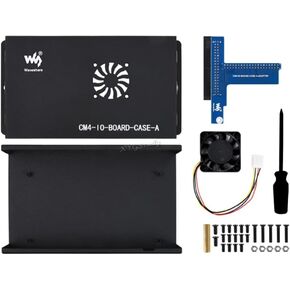 for Raspberry Pi Compute Module 4 IO Board Metal Box (A) Protection Cover Case with Cooling Fan Mini Computer Chassis @XYGStudy (CM4-IO-BOARD-CASE-A)