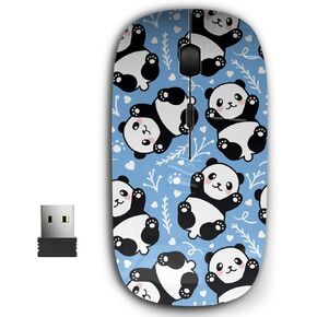 2.4G Ergonomic Portable USB Wireless Mouse for PC, Laptop, Computer, Notebook with Nano Receiver (Cute Cartoon Panda)