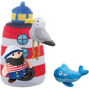 Fringe Studio Plush Dog Toy Set, Interactive Hide and Seek Play, Ships Ahoy, Pet Shop Collection (289248)
