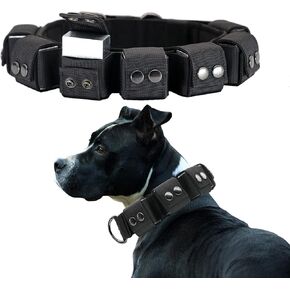 Dog Collar, Tactical Dog Collar, Weighted Dog Collar with Weights for Dog Training and Exercise Equipment - Free Weights, Small, Medium, Large Dogs