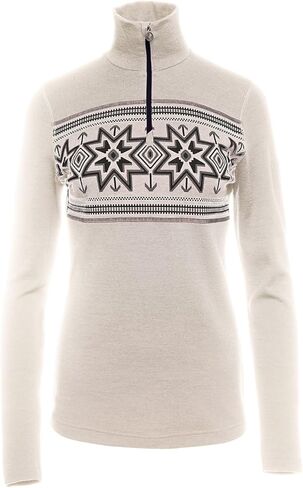 سترة Dale of النرويج Tindefjell النسائية - سترة صوف ميرينو للسيدات - سترات تزلج صوفية بقصة ضيقة وربع سحاب للنساء in Kuwait