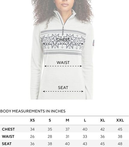 سترة Dale of النرويج Tindefjell النسائية - سترة صوف ميرينو للسيدات - سترات تزلج صوفية بقصة ضيقة وربع سحاب للنساء in Kuwait