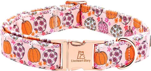 Lionheart glory Plaid Dog Collars Fall Halloween Dog Collar Heavy Durable Comfortable Adjustable Dog Collar for Medium Collar Dogs Female or Male Dog Collar Cute Pet Gift in Kuwait