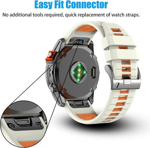 22 مم متوافق مع سوار ساعة Garmin Fenix ​​7/7 Pro/6/6 Pro/5/5 Plus، أشرطة سيليكون ناعمة سريعة الملاءمة لساعة Forerunner 965 955/Approach S70 47 مم/Instinct 2/quatix 7 الذكية in Saudi Arabia