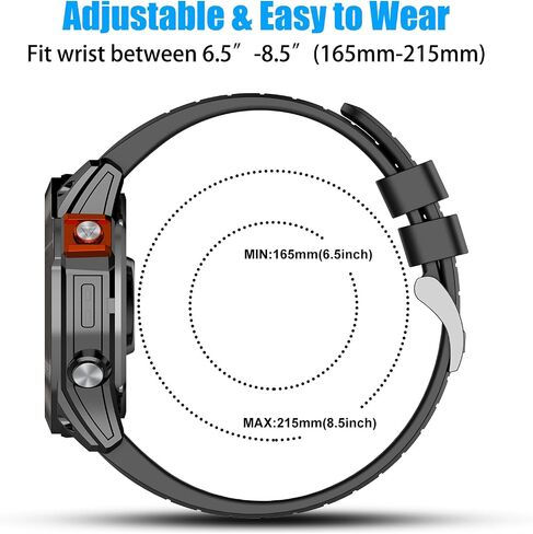 22 مم متوافق مع سوار ساعة Garmin Fenix ​​7/7 Pro/6/6 Pro/5/5 Plus، أشرطة سيليكون ناعمة سريعة الملاءمة لساعة Forerunner 965 955/Approach S70 47 مم/Instinct 2/quatix 7 الذكية in Saudi Arabia