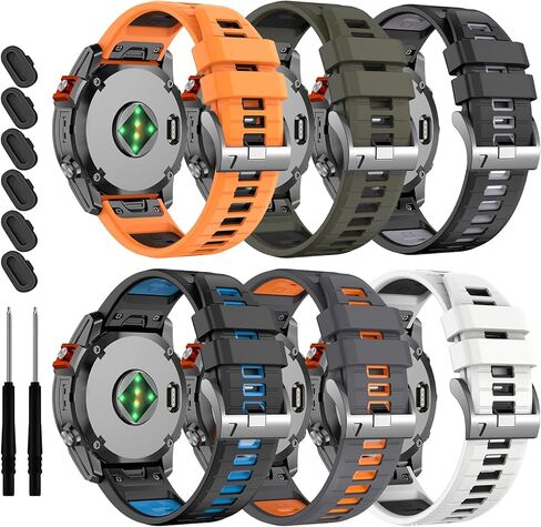 22 مم متوافق مع سوار ساعة Garmin Fenix ​​7/7 Pro/6/6 Pro/5/5 Plus، أشرطة سيليكون ناعمة سريعة الملاءمة لساعة Forerunner 965 955/Approach S70 47 مم/Instinct 2/quatix 7 الذكية in Saudi Arabia