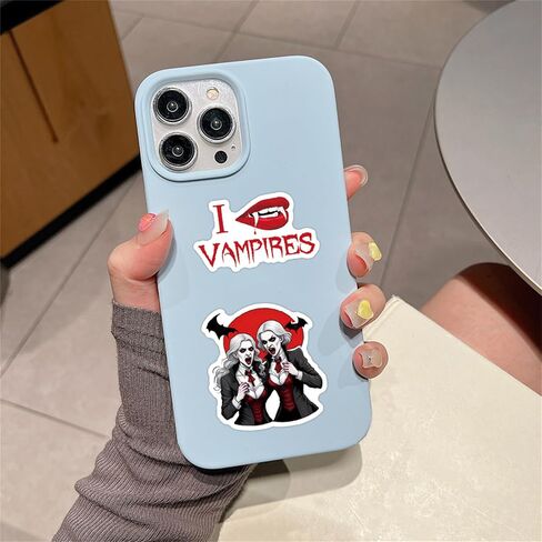 Vampire Stickers 55pcs Halloween Party Favors Cute Vampire Decorative Stickers Kids Halloween Games Treats Classroom Crafts Gifts Party Supplies Halloween Decorations in Saudi Arabia