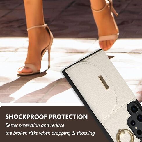 Keallce Case for Samsung Galaxy S24 Ultra 6.8'' Flip Leather Wallet Case with RFID Blocking Card Slots, Stand Ring Kickstand, Folio Cover Women Ladies Compatible with Samsung S24 Ultra Black in Kuwait