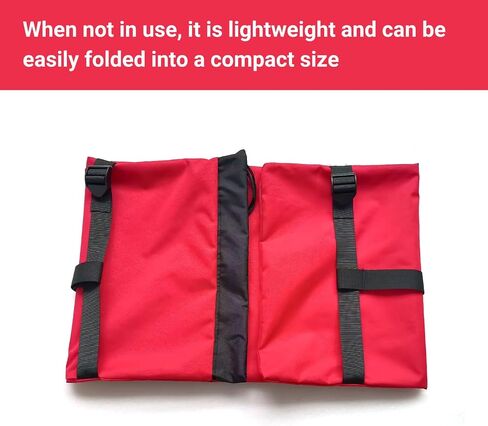 Heavy Duty Camping Chair Replacement Bag with Side Pocket, Camp Cover Bags for Carrying Folding Chairs - 48 X 11 Inches, Durable 600D Oxford Fabric, Extra Wide Mouth, Adjustable Strap for Carry (Red) in Saudi Arabia