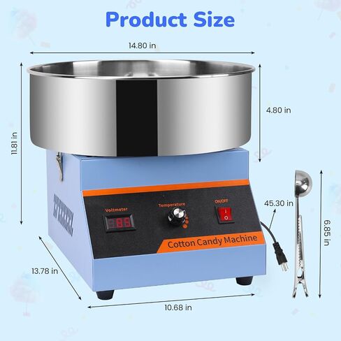 Cotton Candy Machine Commercial Cotton Candy Machine With Stainless Steel Construction Easy-to-Use Controls For Endless Cotton Candy,Blue in Saudi Arabia