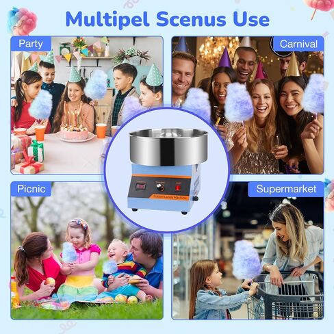 Cotton Candy Machine Commercial Cotton Candy Machine With Stainless Steel Construction Easy-to-Use Controls For Endless Cotton Candy,Blue in Saudi Arabia
