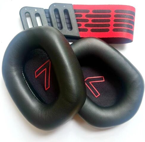 G733 G335 G535 Headband/Ear Pads Earcup Ear Cushion Cover Compatible with Logitech G535 Gaming Headset / G335 / G733 Gaming Headphones (Headband Red/Black) in Saudi Arabia