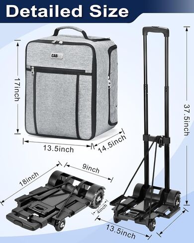 CAB55 Golf Trunk Organizer with 4 Wheels, 2 Layer Waterproof Car Golf Organizer with Separate Ventilated Compartment for 2 Pair Shoes, Golf Gifts (Black) in Saudi Arabia