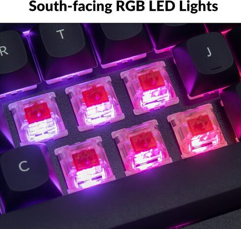 Keychron Q7 70% تخطيط لوحة مفاتيح ميكانيكية سلكية RGB قابلة للتبديل السريع متوافقة مع نظام التشغيل Mac Windows Linux، QMK/VIA ماكرو قابل للبرمجة من الألومنيوم بالكامل Gateron G Pro Red Switch مجموعة حشية مزدوجة - أسود in Saudi Arabia