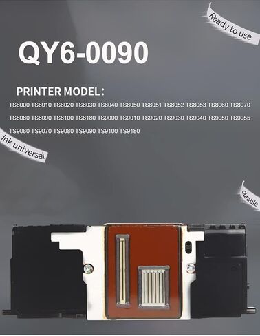 رأس طباعة QY6-0090 مُعاد تصنيعه متوافق مع Canon مع أحدث شريحة TS9120 TS8020 TS9020 TS8050 TS8070 TS8080 TS9050 TS9080 TS8040 (مجموعة واحدة)، PGBK، أسود، سماوي، أرجواني، رمادي، أصفر in Kuwait