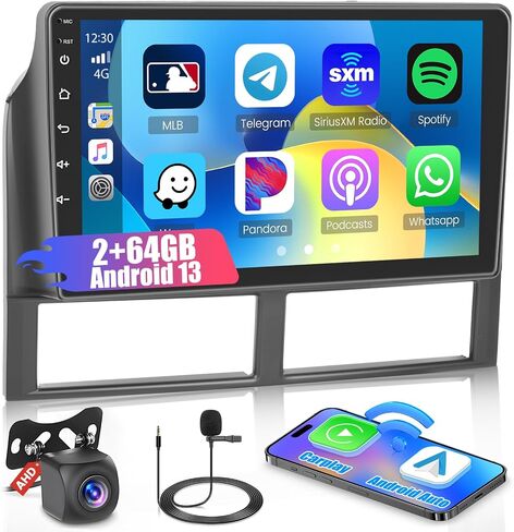 Hikity 2+64G Android 13 Car Stereo for Jeep Grand Cherokee 1999-2004 Wireless Carplay, 9 Inch IPS Touchscreen Car Radio Receiver with GPS Navigation FM Bluetooth WiFi HiFi EQ in Saudi Arabia