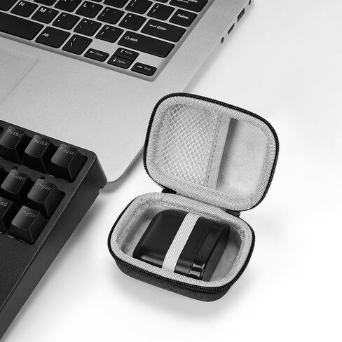 حافظة سماعات أذن Geekria Shield متوافقة مع Bowers & Wilkins Pi8، PI7، PI5 True Wireless Earbud، حقيبة حمل بديلة ذات هيكل صلب مع مشبك حلقة تسلق (رمادي) in Saudi Arabia