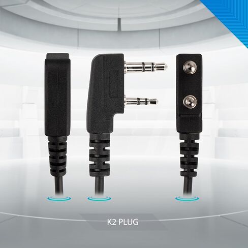 Arrowmax AEH3000-K2 سماعة أذن دوارة على شكل حرف C مع PTT متوافقة مع BaoFeng BTECH UV-5R UV-5RA UV-5RE UV-5R3 BF-F8HP UV-82HP Kenwood 2-PIN 2 Pin Radios NX-1200 NX-1300 NX-P1200 نكس-P1300 نكس-3220 in Kuwait