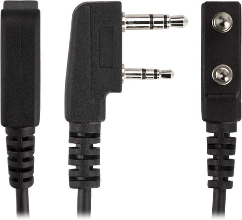 Arrowmax AEH3000-K2 سماعة أذن دوارة على شكل حرف C مع PTT متوافقة مع BaoFeng BTECH UV-5R UV-5RA UV-5RE UV-5R3 BF-F8HP UV-82HP Kenwood 2-PIN 2 Pin Radios NX-1200 NX-1300 NX-P1200 نكس-P1300 نكس-3220 in Kuwait